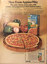 Kit de pizza de queijo Appian Way 1974 vintage década de 1970 anos 70 caixa publicitária impressa - cebolas e pimentas comprar usado  Enviando para Brazil