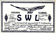 QSL Card CHICAGO ILLINOIS USA scheda radio radio SWL (80219, usato usato  Spedire a Italy