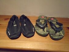 Used, SIZE 1 HOT TUNA SURF SEA BOOTS AND QUIKSILVER THING SANDALS BOYS for sale  UK