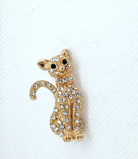 Cat brooch gold for sale  CLEETHORPES