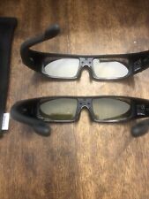 Gafas 3D activas originales sony (2 pares) bolsa de bisagra de resorte TDG-BR100 NO PROBADA segunda mano  Embacar hacia Mexico