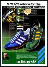 1978 Adidas SL72 SL76 zapatos Adi Dassler foto vintage impreso anuncio segunda mano  Embacar hacia Argentina