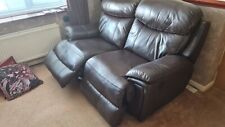 leather recliner sofas x2 for sale  KING'S LYNN