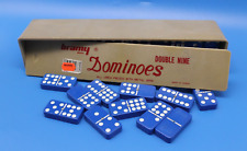 Używany, Domino Blue Stone - Double Nine Metal Spin Game Bramy Brand lata 90. | Komplet  na sprzedaż  Wysyłka do Poland