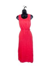 Vestido maxi feminino LUNGO L'ARNO rosa coral 100% linho Itália boho praia tamanho G comprar usado  Enviando para Brazil