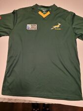 2011 Rugby World Cup New Zealand South Africa Springbok Jersey Large GreenYellow for sale  Shipping to South Africa