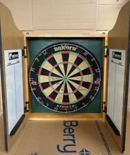 Used, Vintage Unicorn Dart Board Cabinet With Vintage Striker Dartboard for sale  Shipping to South Africa