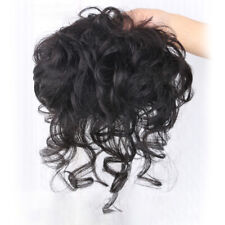 Clipe feminino curto encaracolado toupee 100% cabelo humano em apliques + cauda estendida comprar usado  Enviando para Brazil