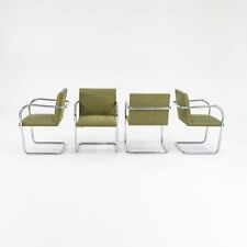 Usado, 2007 Mies van der Rohe para cadeiras de jantar tubulares Knoll Brno tecido verde 4 disponíveis comprar usado  Enviando para Brazil