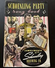 VTG 1942 Schoenling Party Song Book Beer Brewing Company Cincinnati OH for sale  Shipping to South Africa