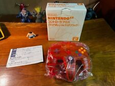 CONTROLE NINTENDO 64 LARANJA CLARO E PRETO - CAIXA COMPLETA - EXCELENTE ESTADO comprar usado  Enviando para Brazil