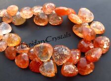 Natural Confetti Rainbow Heart Sunstone Gems Faceted Beads 9Inch 7-11.5m LC-476 for sale  Shipping to South Africa