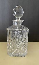 Used, Square Crystal Whiskey Decanter With Stopper Unbranded. for sale  Shipping to South Africa