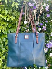 DOONEY & BOURKE #37 Blue Double Handled Leather Shoulder Bag Handbag Purse for sale  Shipping to South Africa