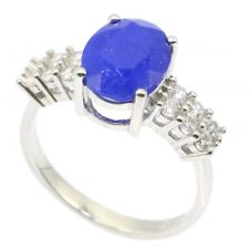 Lovely Cute Blue Sapphire White CZ Wholesale Drop Shipping Silver Rings 7.0  for sale  Shipping to South Africa