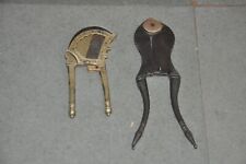 2 Pc Vintage Brass & Iron Engraved Solid Unique Shape Betel Nut Cutter / Sarota for sale  Shipping to South Africa
