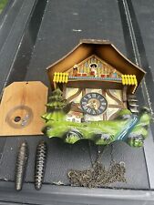 West Germany cuckoo clock W/ Chime Damaged, Untested W/ Weights for sale  Shipping to South Africa