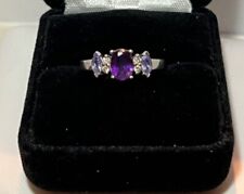 EFFY BH 14k White Gold Purple Amethyst, Tanzanite Diamond Ring Sz 7 💜💙 for sale  Shipping to South Africa