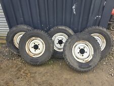 Land Rover Defender 90 110 Series Steel Wheels Michelin xzl Tyres 7.50 16 set 5 for sale  Shipping to South Africa
