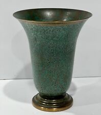 Jarrón Art Deco Alto de Colección Auténtico Carl Sorensen Verdigris Bronce Firmado segunda mano  Embacar hacia Argentina