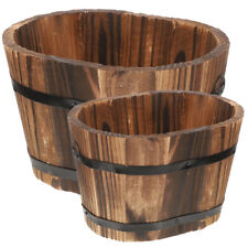 Wooden bucket planters for sale  Shipping to Ireland