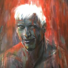 Blade Runner 20x14 dipinto ad olio Roy Batty lacrime senza cornice sotto la pioggia Orione usato  Spedire a Italy