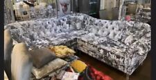 Crushed velvet sofa for sale  AMERSHAM