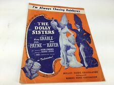Vintage 1918 I'M ALWAYS CHASING RAINBOWS HARRY CARROLL RARE ANTIQUE SHEET MUSIC for sale  Shipping to South Africa
