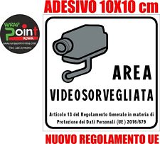 Adesivo area videosorvegliata usato  Italia