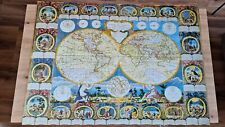 Raro puzzle 2000 elementi 96x68 cm Abbe Clouet mappa della terra 1788 na sprzedaż  PL