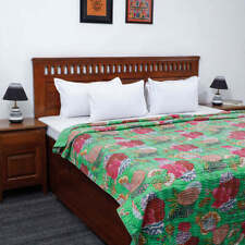Usado, USA queen Bedding Kantha quilt, Throw Gudari, Bedspread, Blanket printed kantha. comprar usado  Enviando para Brazil