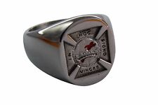 Anillo de Escudo Cruz Masónica Caballeros Templario Águila Anillo /458 segunda mano  Embacar hacia Argentina