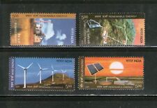 Conjunto de selos ÍNDIA 2007 energia renovável conservação ambiental vento solar 4v sem marca de charneira comprar usado  Enviando para Brazil