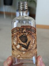 Botella de frasco de pinta previa a la prohibición con etiqueta original I Trager Co Cincinnati Ohio, usado segunda mano  Embacar hacia Argentina