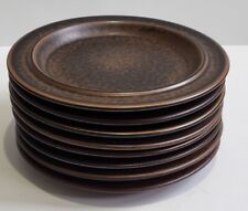 Used, 8 ARABIA of FINLAND RUSKA  Salad Dessert Plates  7 7/8 " Brown Ulla Procope for sale  Shipping to South Africa