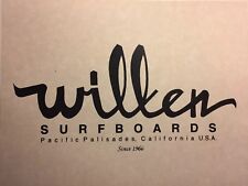 Wilken Surfboards ""Impresión de logotipo"" 1960-90 Santa Mónica Surf (Jacobs, Velzy, Webber Bing segunda mano  Embacar hacia Argentina