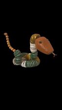 Tapa de botella de madera tallada a mano arte popular plegable serpiente de cascabel segunda mano  Embacar hacia Argentina