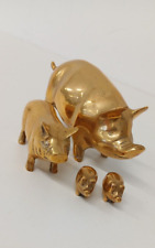 Vintage brass pig for sale  TIPTON