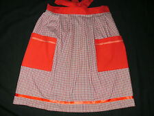 Red gingham apron for sale  LEEDS