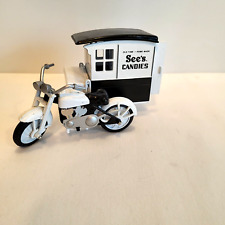 Vagão colecionável vintage See's Candy motocicleta fundido e carrinho lateral de entrega comprar usado  Enviando para Brazil
