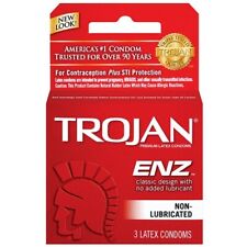 Trojan ENZ Non-Lubricated Condoms - 6 packs of 3 Condoms (18 Condoms Total) for sale  Shipping to South Africa