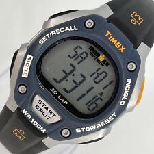 Reloj de Triatlón Timex Ironman para Hombre Azul Índiglo Naranja 100M 30Vueltas BATERÍA NUEVA, usado segunda mano  Embacar hacia Mexico