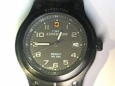 Relógio de campo Timex Expedition com mostrador de grafite, caixa de metal e pulseira de couro comprar usado  Enviando para Brazil