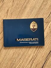 Maserati biturbo libretto usato  Paterno