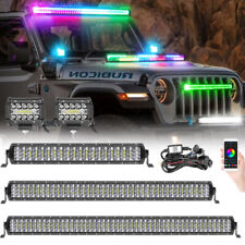 4/6.5/12/20/40/50" polegadas LED barra de luz de trabalho w / RGB Lumen Off Road Bluetooth Remote, usado comprar usado  Enviando para Brazil