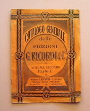 Catalogo edizioni g.ricordi usato  Italia