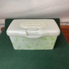 Huggies Baby Wipes Plastic Dispenser/ Container w/ Leaves NO WIPES EMPTY, used for sale  Shipping to South Africa