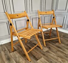 Vintage Pair x2 Wooden Folding Director Deck Chairs Habitat ? Aldo Jacober Style for sale  Shipping to South Africa