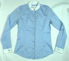 Bluzka Emily van den Bergh rozm. 34 koszula damska niebieska z długim rękawem logo koszula bawełna na sprzedaż  PL