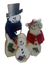 Handcrafted wooden snowmen for sale  Athol